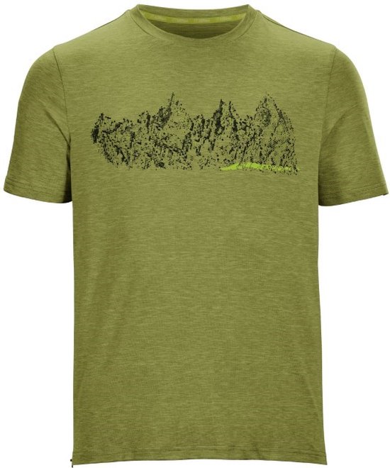 Killtec heren shirt - shirt KM functioneel - 36666 - groen/geel - maat 4XL