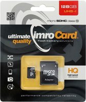 Imro - Micro SD Kaart 128 GB - Geheugenkaart Met Adapter - Class 10 UHS-I
