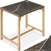 tectake - Table de bar en osier Kutina 96x65x100cm - nature
