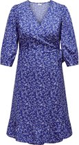 ONLY CARMAKOMA CARLIVIA 3/4 WRAP MIDI DRESS WVN NOOS Dames Jurk - Maat 48