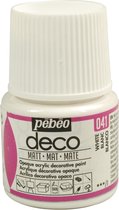 Verf wit - acryl mat - dekkend - 45 ml - déco - Pébéo