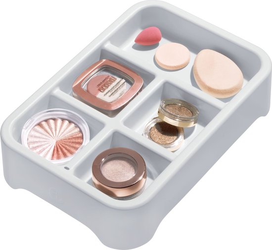 iDesign - Organisateur de tiroir Eco Tray 5 compartiments - Plastique recyclé - Grijs