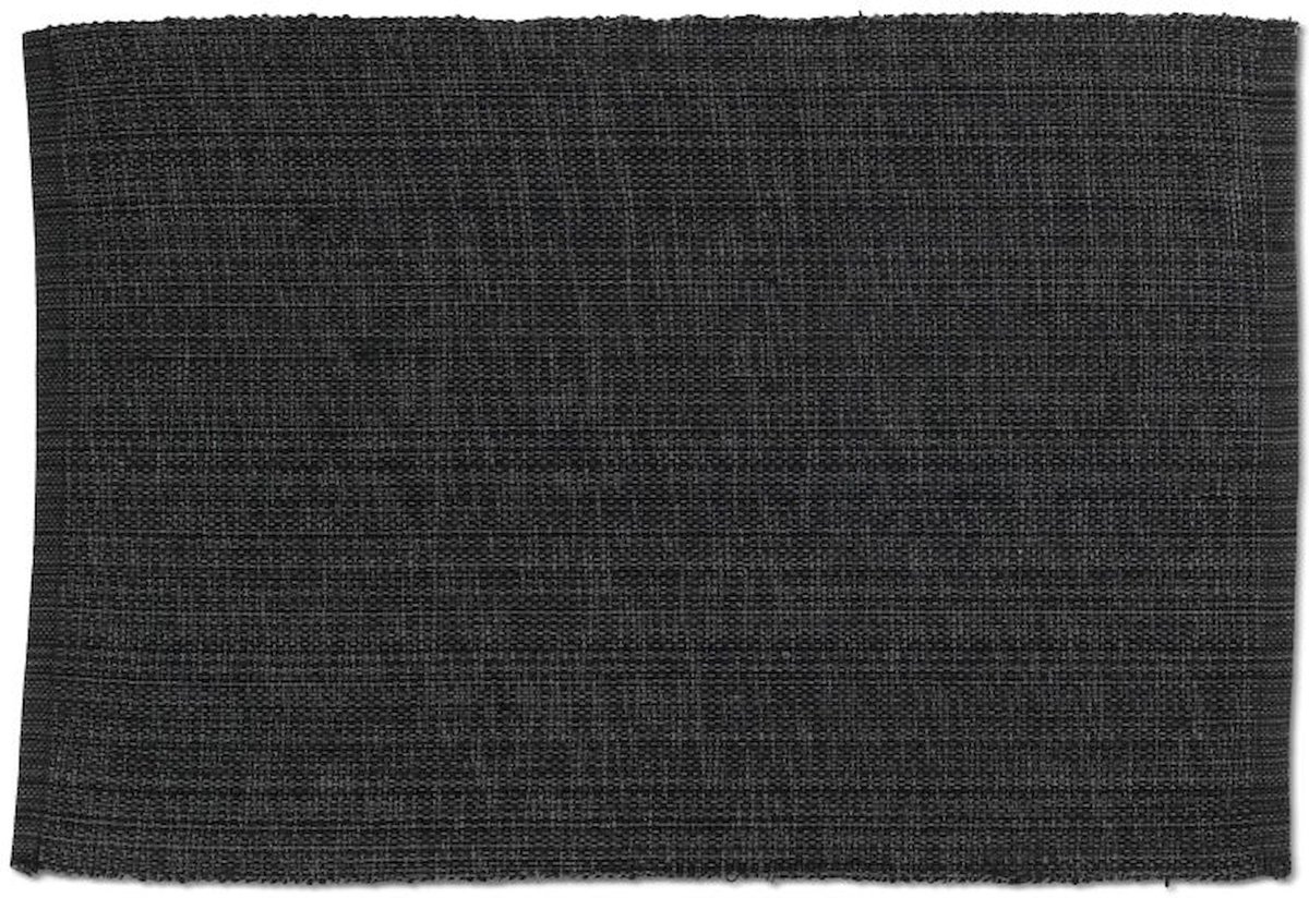 Kela Keuken - Ria Placemat Set van 6 Stuks - Kunststof - Zwart