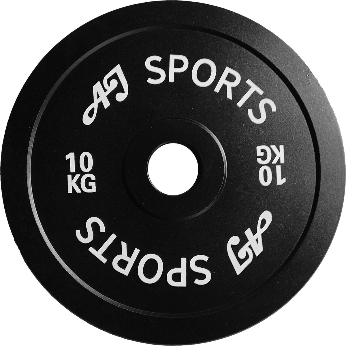 AJ-Sports Olympische Halterschijf Zwart 10 kg - halterschijven 50 mm - Gewichten set - Halters - Halterset - Halterstang - Halterbank - Fitness - Krachttraining