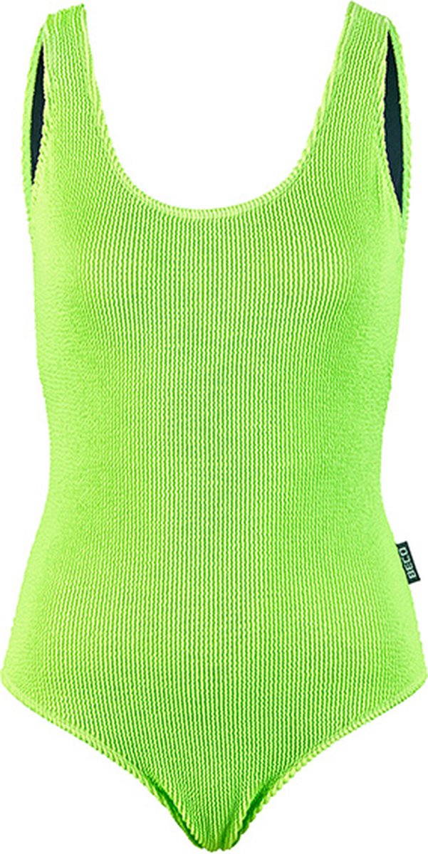 Beco crinkle badpak - neon groen turquoise
