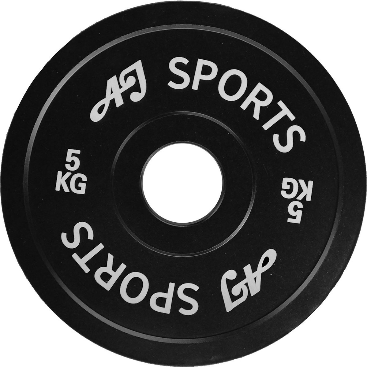 AJ-Sports Olympische Halterschijf Zwart 5 kg - halterschijven 50 mm - Gewichten set - Halters - Halterset - Halterstang - Halterbank - Fitness - Krachttraining