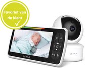 Moniteur bébé LEYAA - Moniteur Babyfoon avec caméra - Moniteur bébé sans fil - Télécommande mobile - Écran HD 5 pouces
