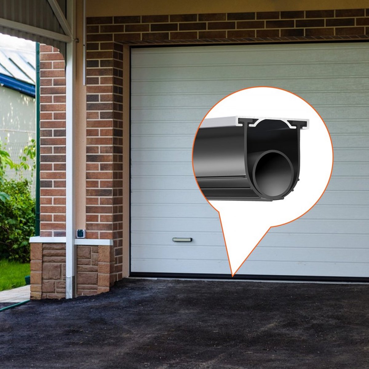 DQ-PP GARAGEDEUR AFDICHTING | 1,5m | 15mm x 80mm