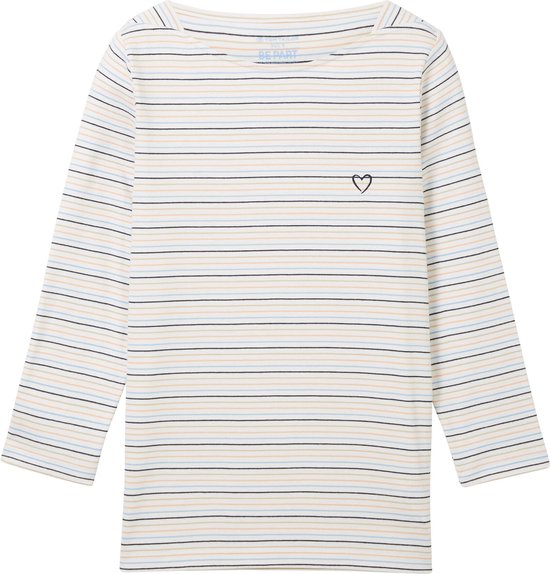 TOM TAILOR T-shirt col bateau rayé T-shirt Femme - Taille M