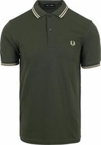 Fred Perry - Polo M3600 Donkergroen U98 - Slim-fit - Heren Poloshirt Maat XL