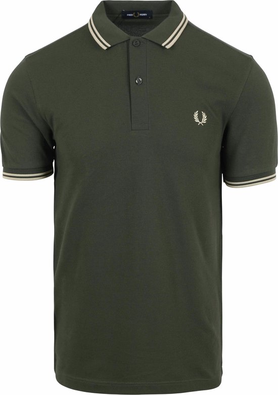 Fred Perry - Polo M3600 Donkergroen U98 - Slim-fit - Heren Poloshirt Maat XL