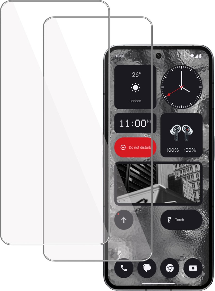 2x Screenprotector geschikt voor Nothing Phone 2 – Gehard Glas - Proteqt+