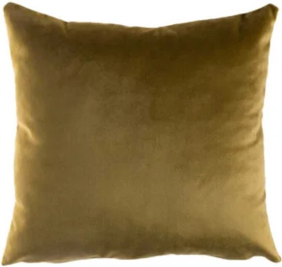 Velvet Kussenhoes - Bronzen kleur - 45x45 - kussensloop - Aan beide zijden bedrukt