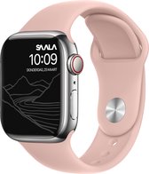 Saala® Siliconen bandje geschikt voor Apple Watch 42/44/45mm series 3 4 5 6 7 SE rosé