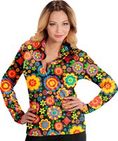 60's Damesshirt Bloemen | XXL