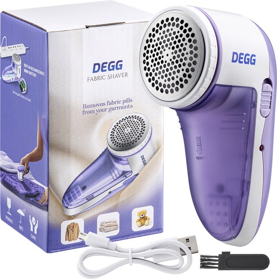DEGG® - Pluizenverwijderaar elektrisch - Ontpluizer - Ontpiller - Krachtige ontpluizer voor kleding - Pluizendief - Elektrisch - Oplaadbaar en effectief