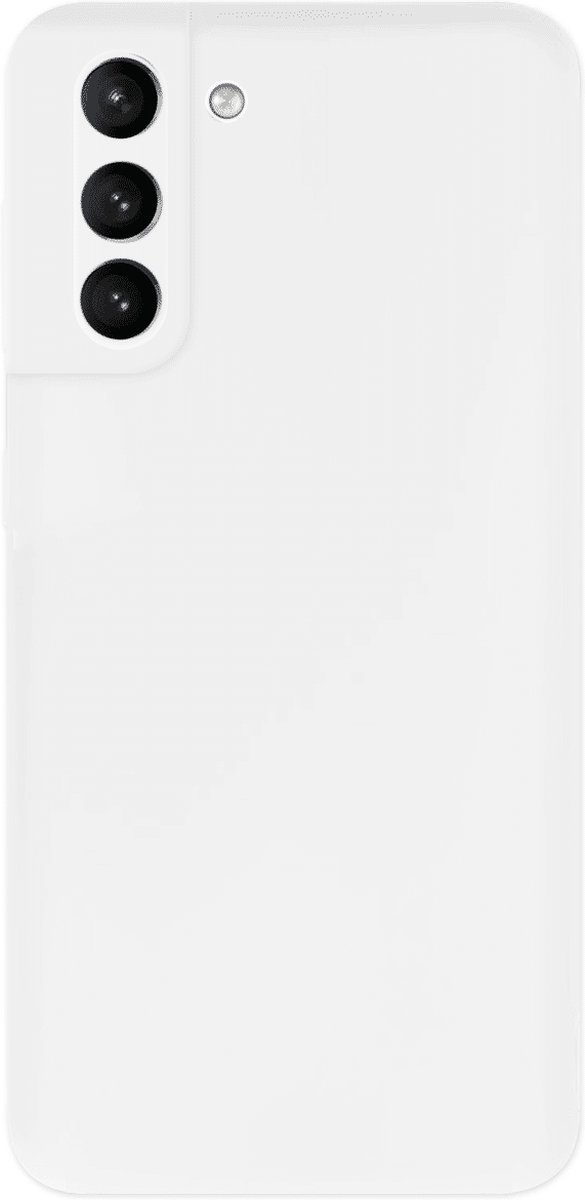 Telefoonglaasje Hoesje - Geschikt voor Samsung Galaxy S22 Plus - Siliconen - Wit - Beschermhoes - Case - Cover