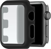 Telefoonglaasje Hoesje met screenprotector - Geschikt voor Apple Watch 1\ Apple Watch 2\ Apple Watch 3 - 38mm - Zwart