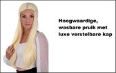 Luxe Pruik Eowyn Blond met lang haar, vlechten en losse lokken - Hoogwaardige pruik - Fee elf thema feest middeleeuwen evenement party feest festival