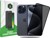 Prisma NL® iPhone Privacy Screenprotector voor iPhone 15 Pro - Anti Spy - Premium - Screenprotector - Beschermglas - Gehard glas - 9H Glas - Zwarte rand - Tempered Glass - Full cover
