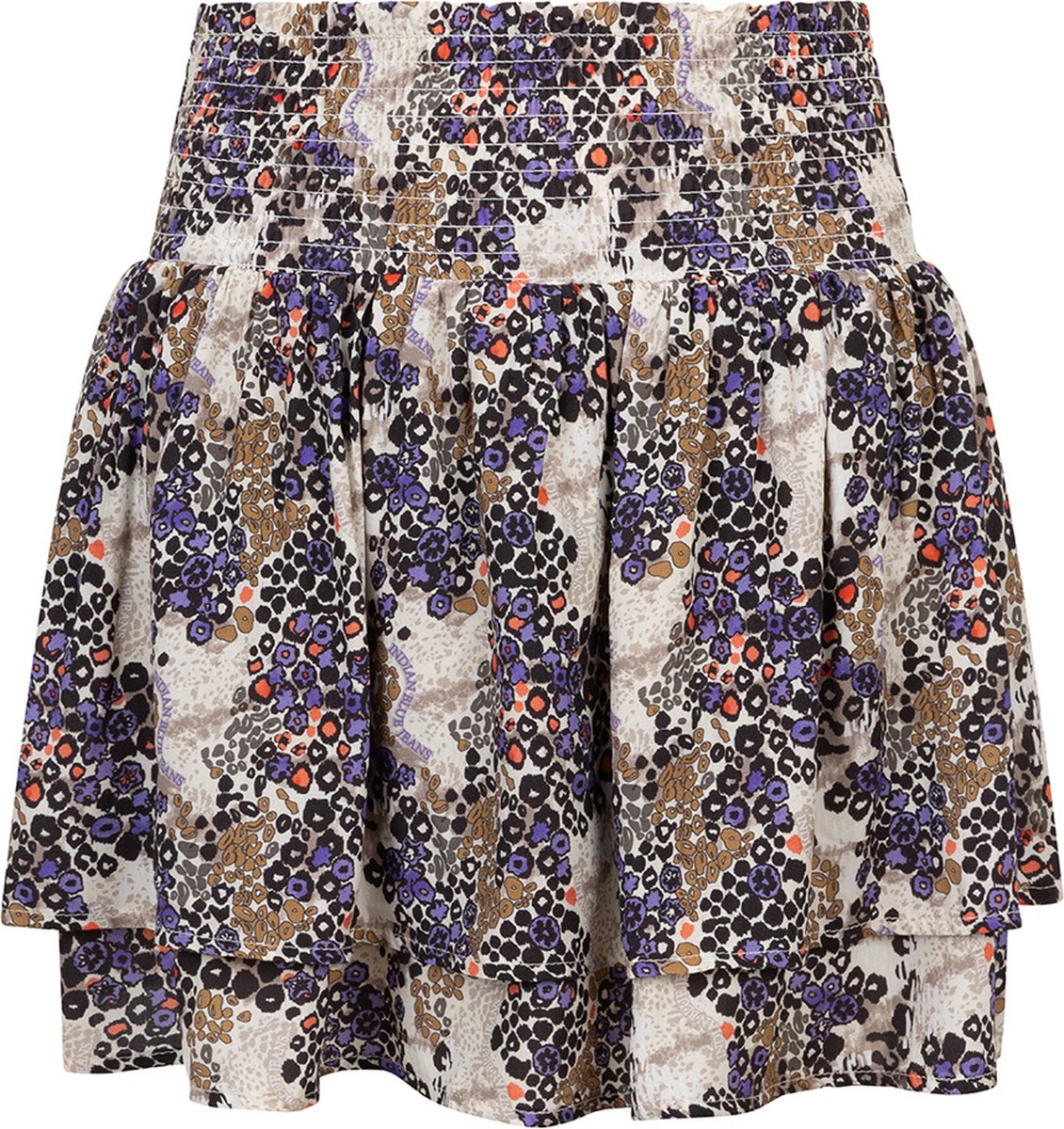 Indian Blue Jeans Meisjes rok luipaard ruffel - Sesame