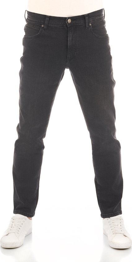 Wrangler Heren Jeans Broeken Texas Slim Stretch slim Fit Zwart 31W / 34L Volwassenen Denim Jeansbroek