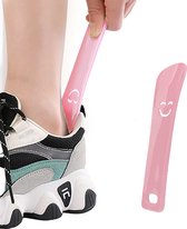 GEAR3000® schoenlepel kind - schoenlepel kunststof - reisformaat - klein - roze