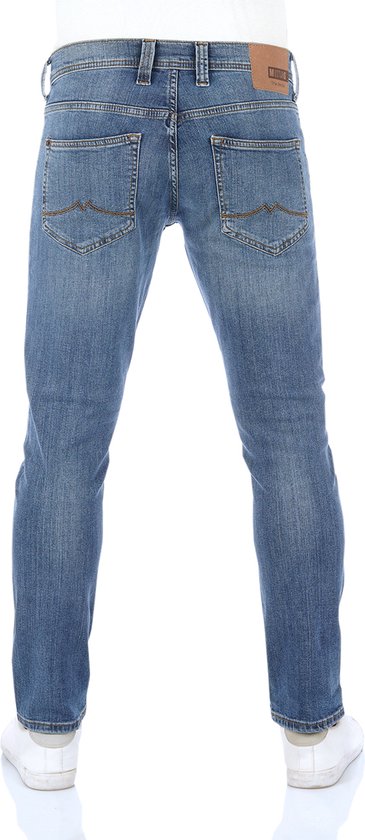 Mustang Heren Jeans Broeken Oregon tapered Fit Blauw Volwassenen Denim Jeansbroek Spijkerbroek heren