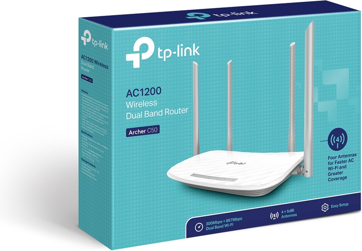TP-Link Archer C50 - Router - 1200 Mbps - Fast Ethernet - WiFi 5 – foto 6