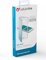 Cellular Line Samsung Galaxy S6, tasje, clear book, blauw