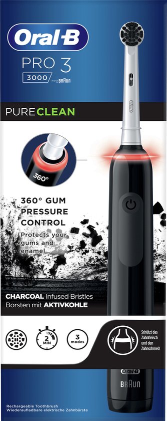 Oral-B Pro 3 - 3000 Pure Clean Zwart
