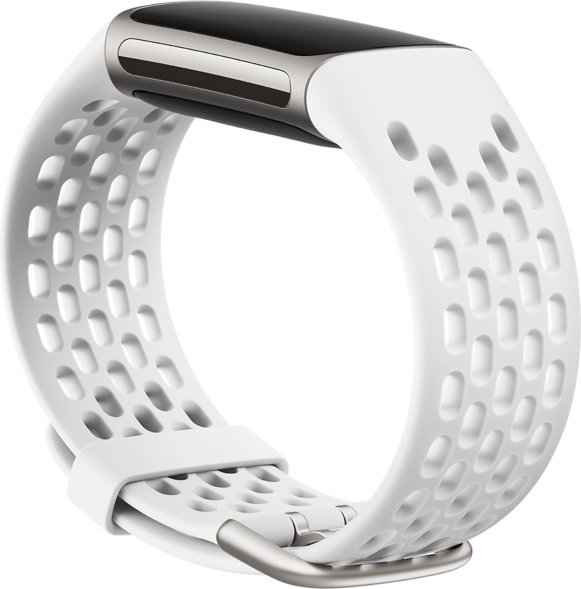 Fitbit Charge 5 - Siliconen sportbandje - Large - Wit