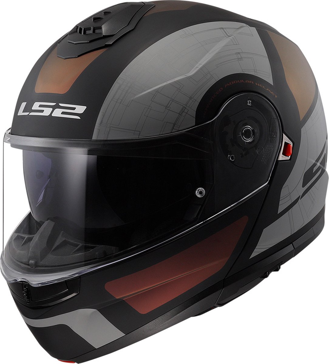 LS2 FF908 STROBE II ORION M.BLACK PURPLE BLUE-06 XL - Maat XL - Helm