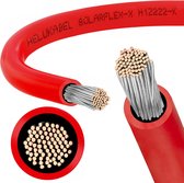 Rode zonnekabel solar kabel voor fotovoltaïsche systemen 6 mm² - SOLARFLEX-X H1Z2Z2-K Made in Germany