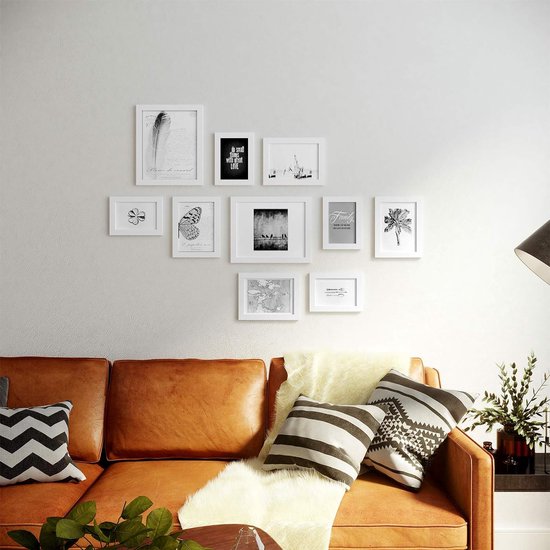 SONGMICS Fotolijst set van 10, voor 2 foto's in 20 x 25 cm (8 x 10 inch