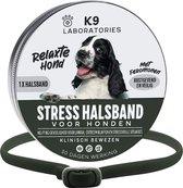 Antistress halsband hond Zwart - Anti stress middel voor honden - Feromonen - Bij angst, stress, verlatingsangst, blaffen, trauma, plassen of vluchtgedrag - anti stress hond - kalmerend en rustgevend - tegen stress, angst en agressie bij honden