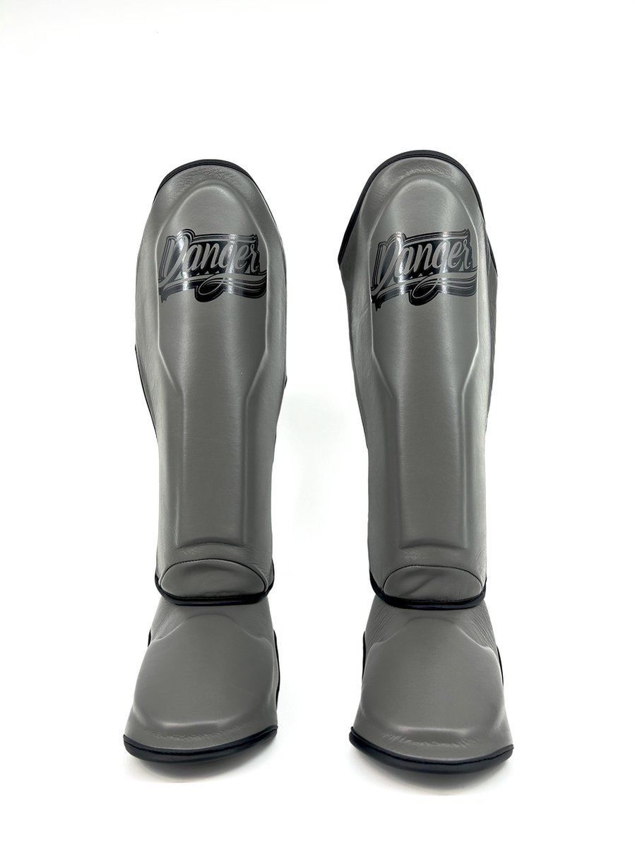 Danger Supermax Scheenbeschermers - Grey Edition - Echt Leer - Grijs - Maat XL