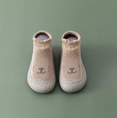 Chaussons bébé antidérapants - Chaussons chaussettes - Premières chaussures de marche Bébé- Chausson - Cutie marron taille 20