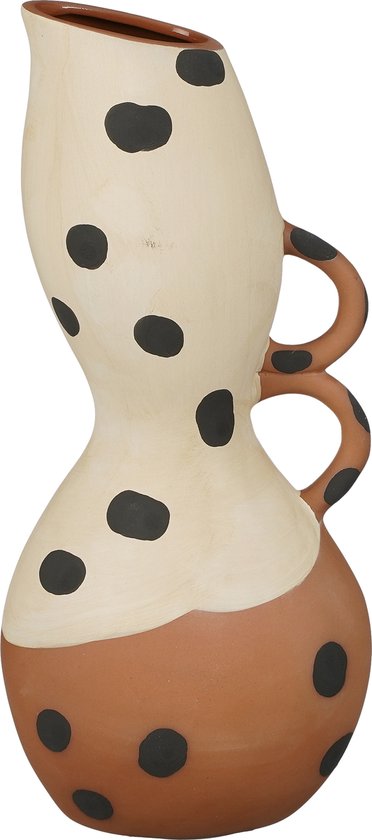 Vase Mica-roku beige-l12.5xL8.5xH27.5