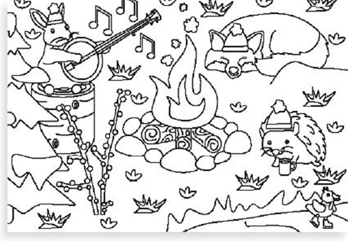Inkleurkaarten 5x “Wintermagie”