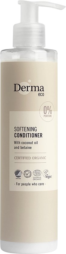 Derma Eco Conditioner - 250 ML - Parfumvrij - Verzachtend - Veganistisch - Glanzend haar