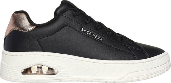 Skechers Uno Court - Courted Air Dames Sneakers - Zwart - Maat 38