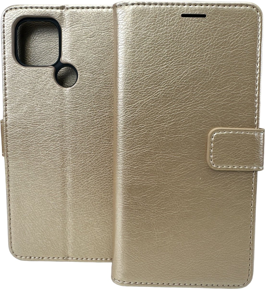 Portemonnee Book Case Hoesje Geschikt voor: Oppo A15 / Oppo A15s - goud