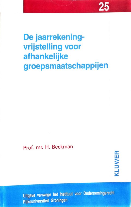De jaarrekeningvrijstelling voor afhankelijke groepsmaatscha ... - cover