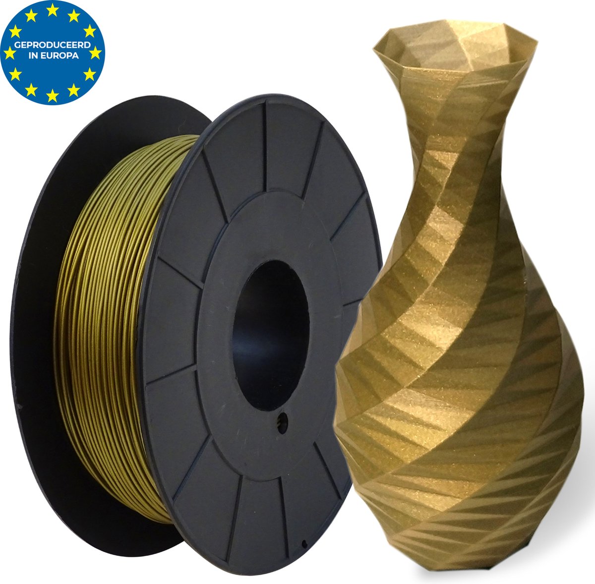 Brons - PLA filament Europees - 1kg - 1.75mm - 3D printer filament - Plastic spoel