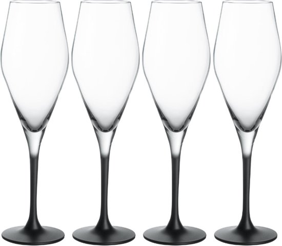 Villeroy & Boch - Manufacture Rock - Champagneglas 260ml - 4 stuks - Kristal