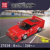 Mould King 27038 - Ferrari F40 - 338 onderdelen - Gratis Vitrinedoos - Lego Compitabel - Bouwset