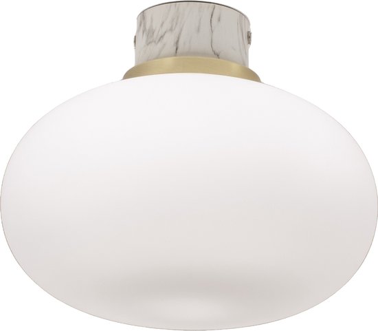 Lumidora Plafondlamp - E27 - Marmer - Metaal - Badkamerlamp - IP44 - ⌀