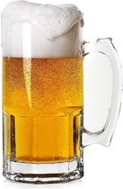 G-Horse 1000 ml bierpullen, grote bierglazen met handvat, klassieke biermokglazen, 2x extra grote glazen bierglazen, supermok