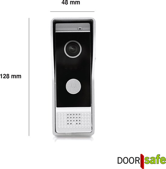 Doorsafe 7160 - camera deurbel met regenkap en intercom - 2 draads van deurbel naar 2 x 4,3 inch scherm - opslag beelden op 16Gb SD-kaart - deuropener aansluitbaar — afbeelding 3